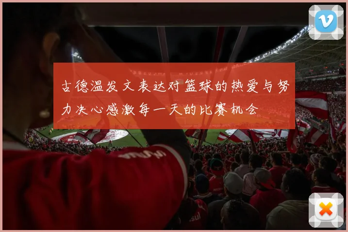 古德温发文表达对篮球的热爱与努力决心感激每一天的比赛机会